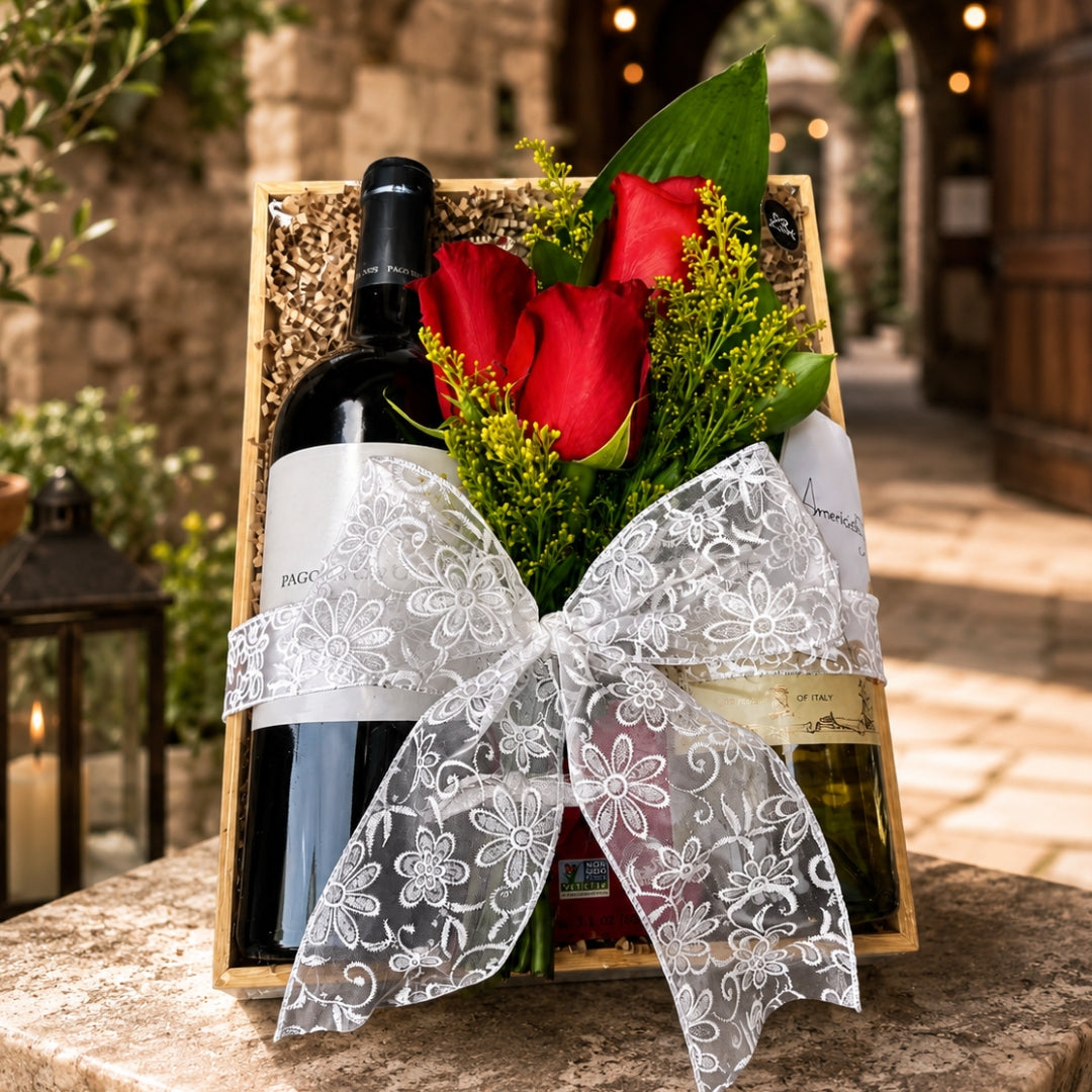 Premium Flavor Duo – Vinos Tinto y Blanco con Chocolate