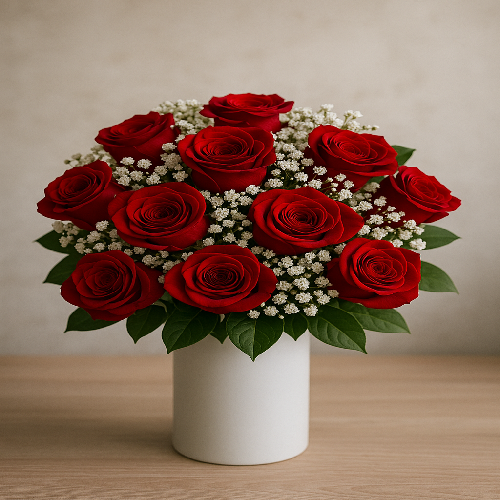 Pure Sentiment – Roses en Ceramica Blanca