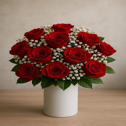Pure Sentiment – Roses en Ceramica Blanca