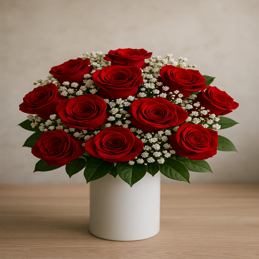 Pure Sentiment – Roses en Ceramica Blanca