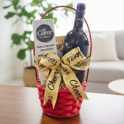 canasta con vino galletas saladas chocolates ferrero zulove puerto rico