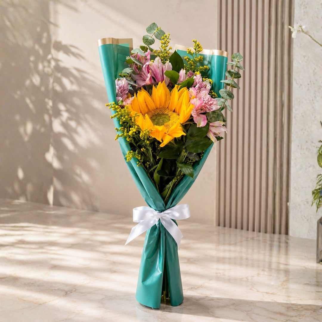 Radiant Detail - Sunflower & Alstroemeria Single Stem