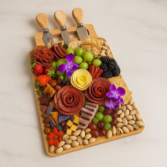Rectangular Shared Delight – Fruits, Cheese & Charcuterie
