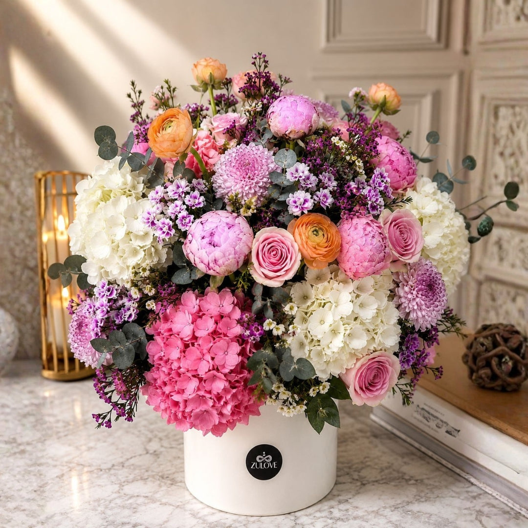 luxury peony hydrangea floral arrangement puerto rico elegant

