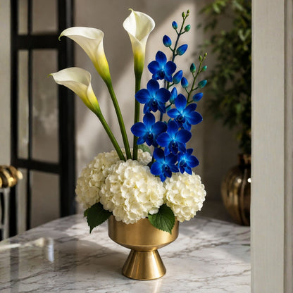 arreglo orquideas azules calas puerto rico elegante