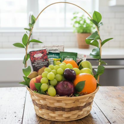 fresh fruit basket with cookies nuts chocolate zulove puerto rico
