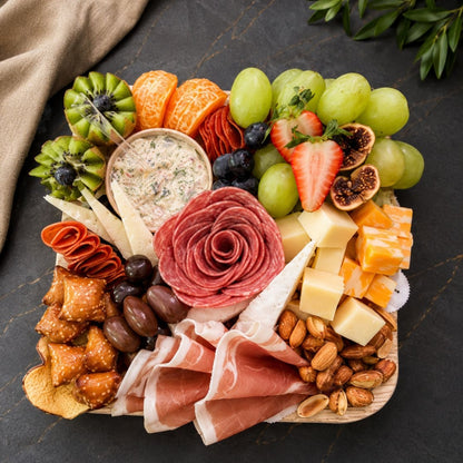 Square Shared Delight – Fruits, Cheese & Charcuterie