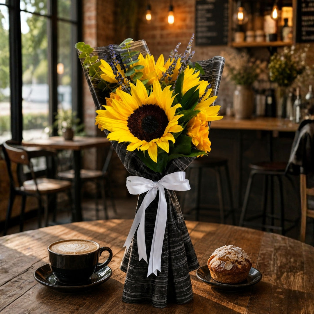 Sun & Relax – Sunflower & Lavender Bouquet