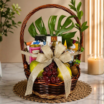 Sweet Gratitude Basket – Chocolates, Fruits & Timeless Treats