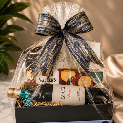 Sweet Enchanted Night – Caja con Vino y Delicias en Elegancia Negra