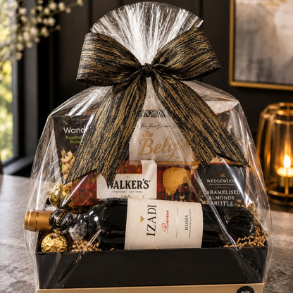 Sweet Enchanted Night – Caja con Vino y Delicias en Elegancia Negra