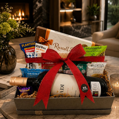 Sweet Enchanted Night – Caja con Vino y Delicias en Elegancia Negra
