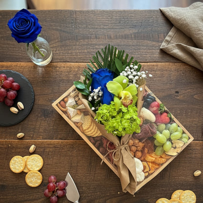 Rectangular Shared Delight – Fruits, Cheese & Charcuterie