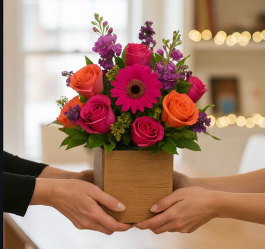 arreglo pequeno madera flores gerbera solidaster puerto rico