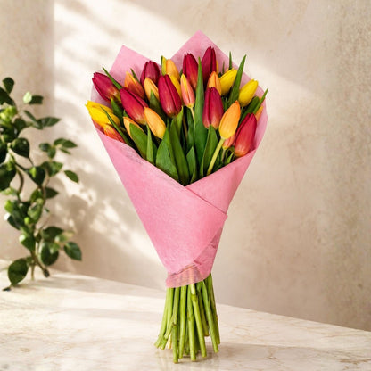 Tulip Bliss – Multicolor Tulip Bouquet