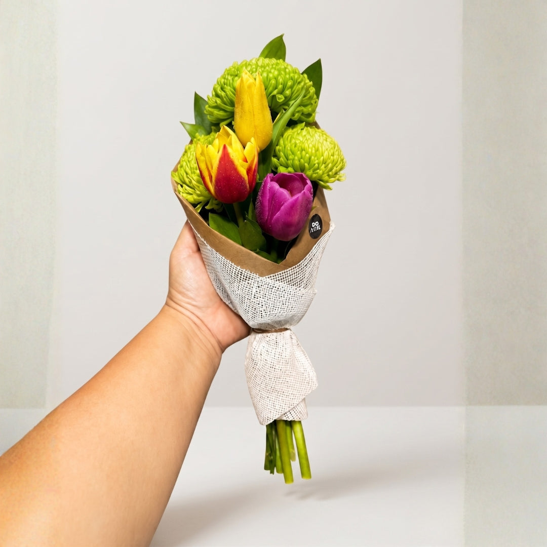 Tulip Whisper – Bouquet de 3 Tulipanes