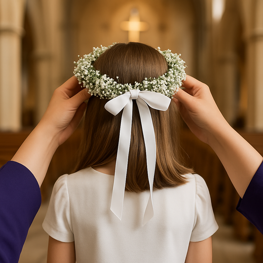 White Baby’s Breath Crown – Tenderness & Purity