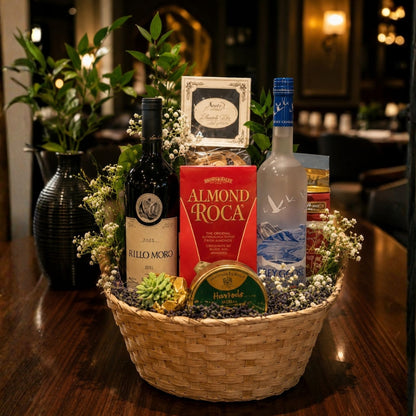 Zulove Luxe Duo – Canasta con Vino, Vodka y Delicias Gourmet