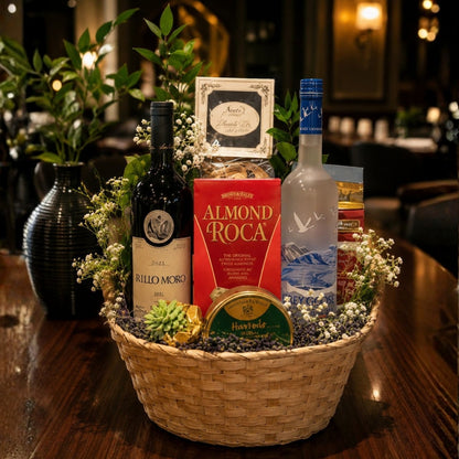 Zulove Luxe Duo – Canasta con Vino, Vodka y Delicias Gourmet