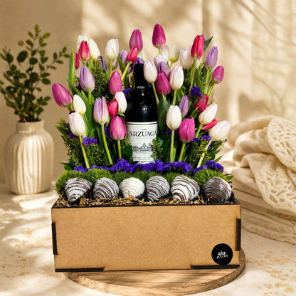 Zulove Tulip Exquisiteness – Tulipanes, Vino y Fresas con Chocolate