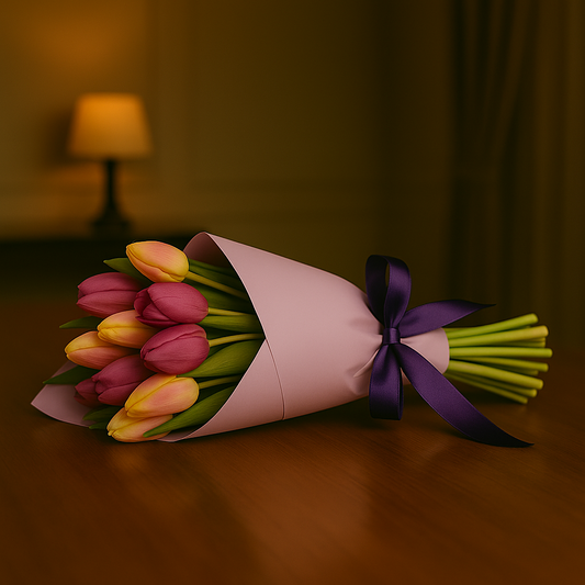 Tulip Bliss – Multicolor Tulip Bouquet