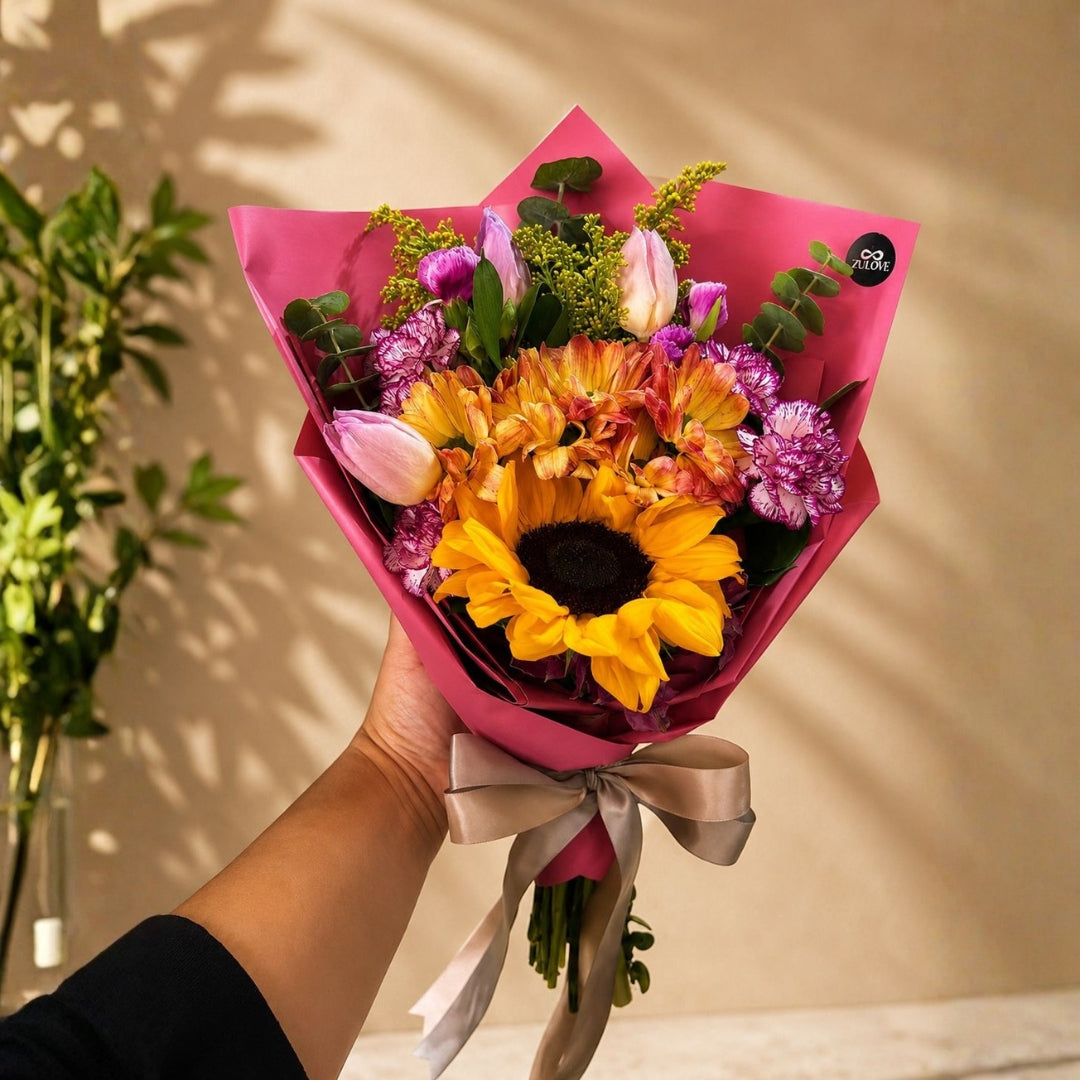 Zulove Sunkiss Garden – Seasonal Bloom Bouquet