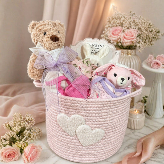 baby gift basket teddy clothes blanket zulove puerto rico
