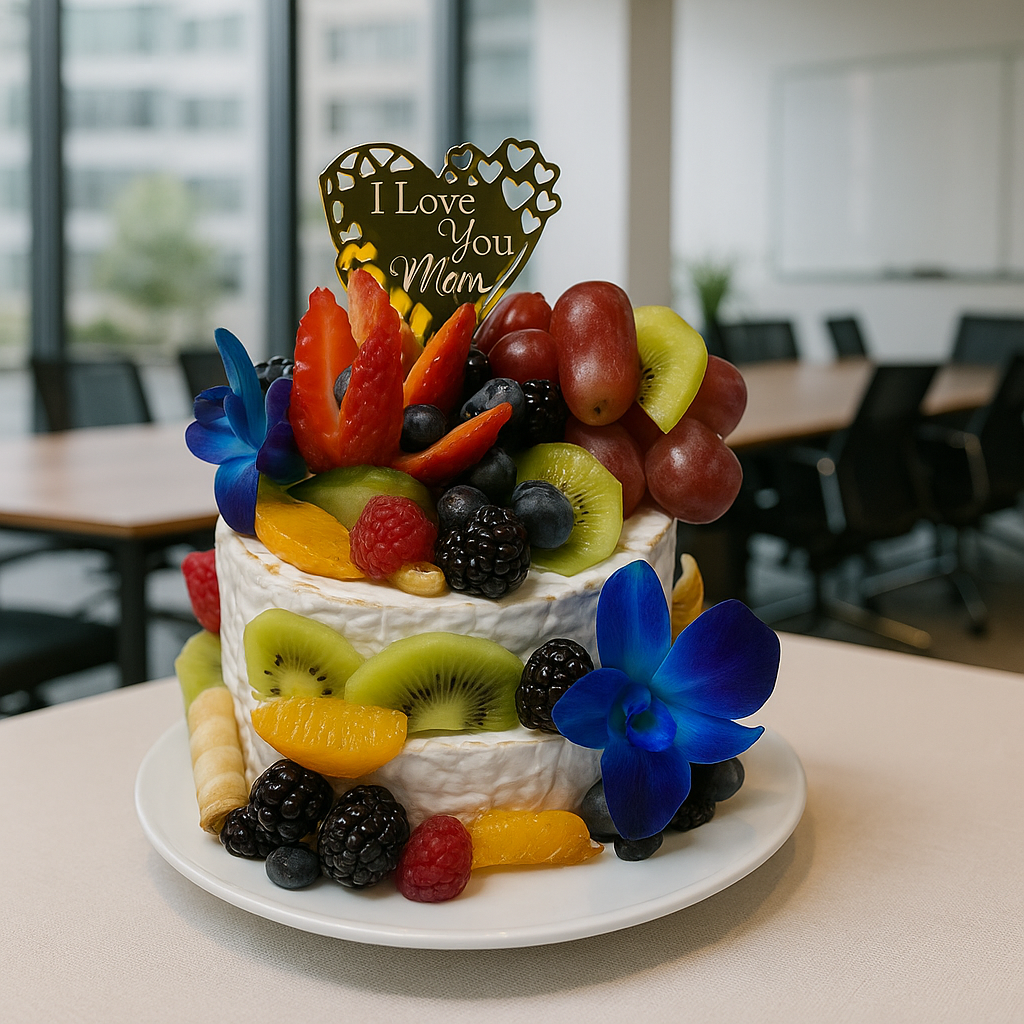 Brie Cake Delight – Frutas Frescas & Dulce Gratitud