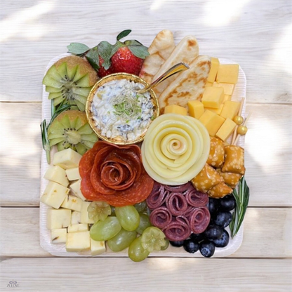 Square Shared Delight – Fruits, Cheese & Charcuterie