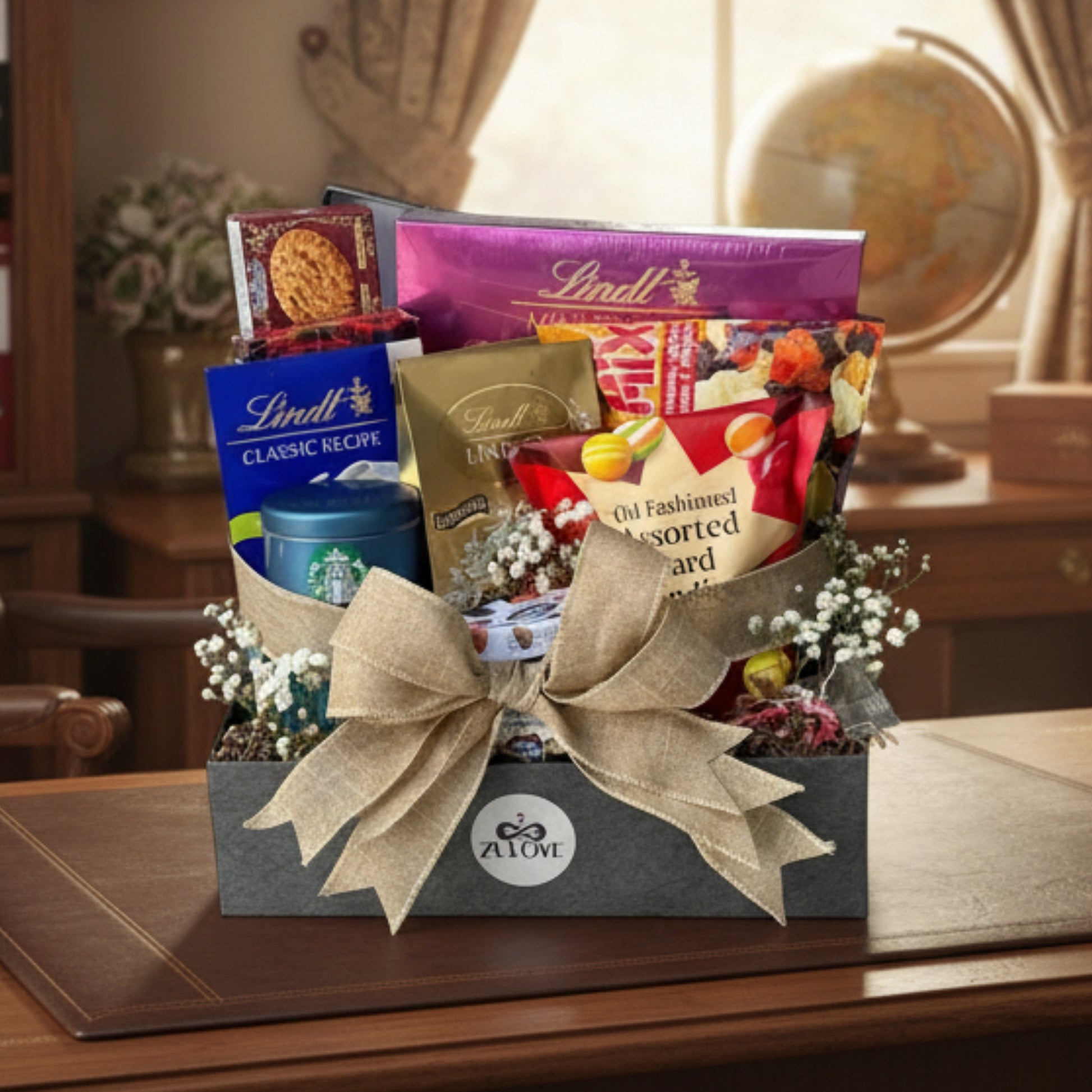 chocolate gift box truffles cookies nuts jam zulove puerto rico elegant gift