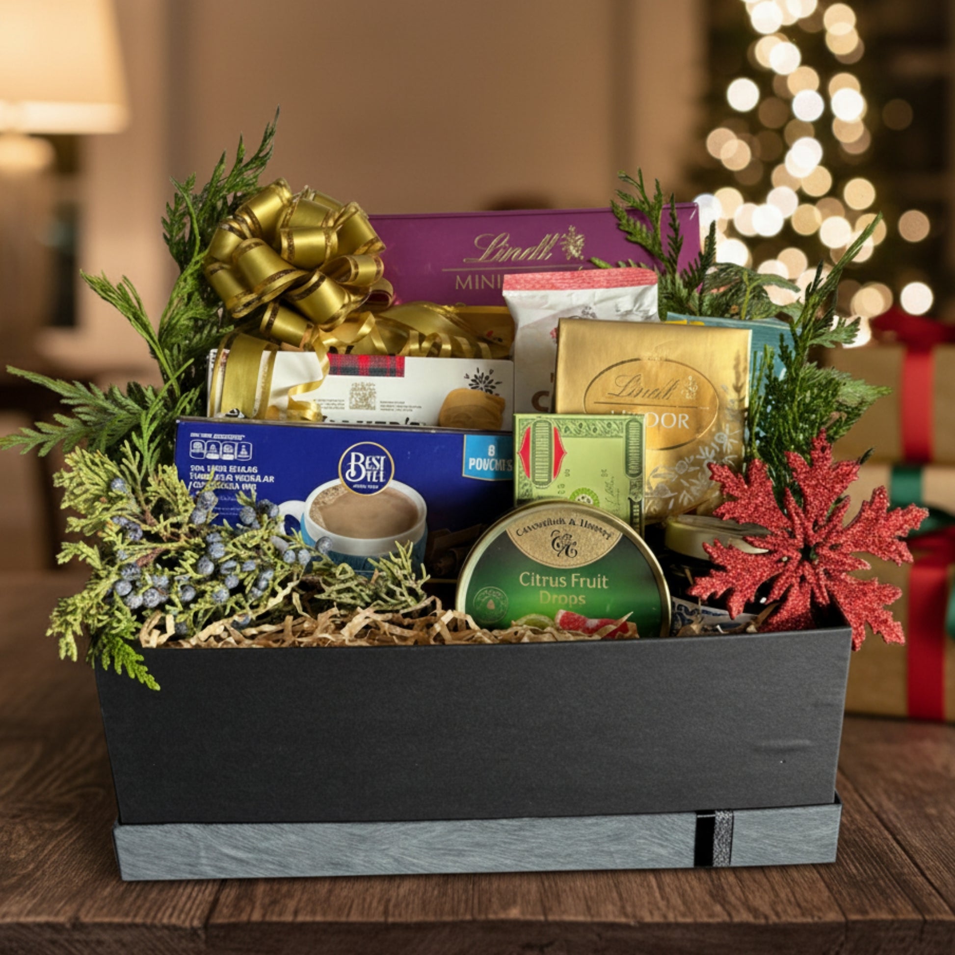 chocolate gift box truffles cookies nuts jam zulove puerto rico elegant gift