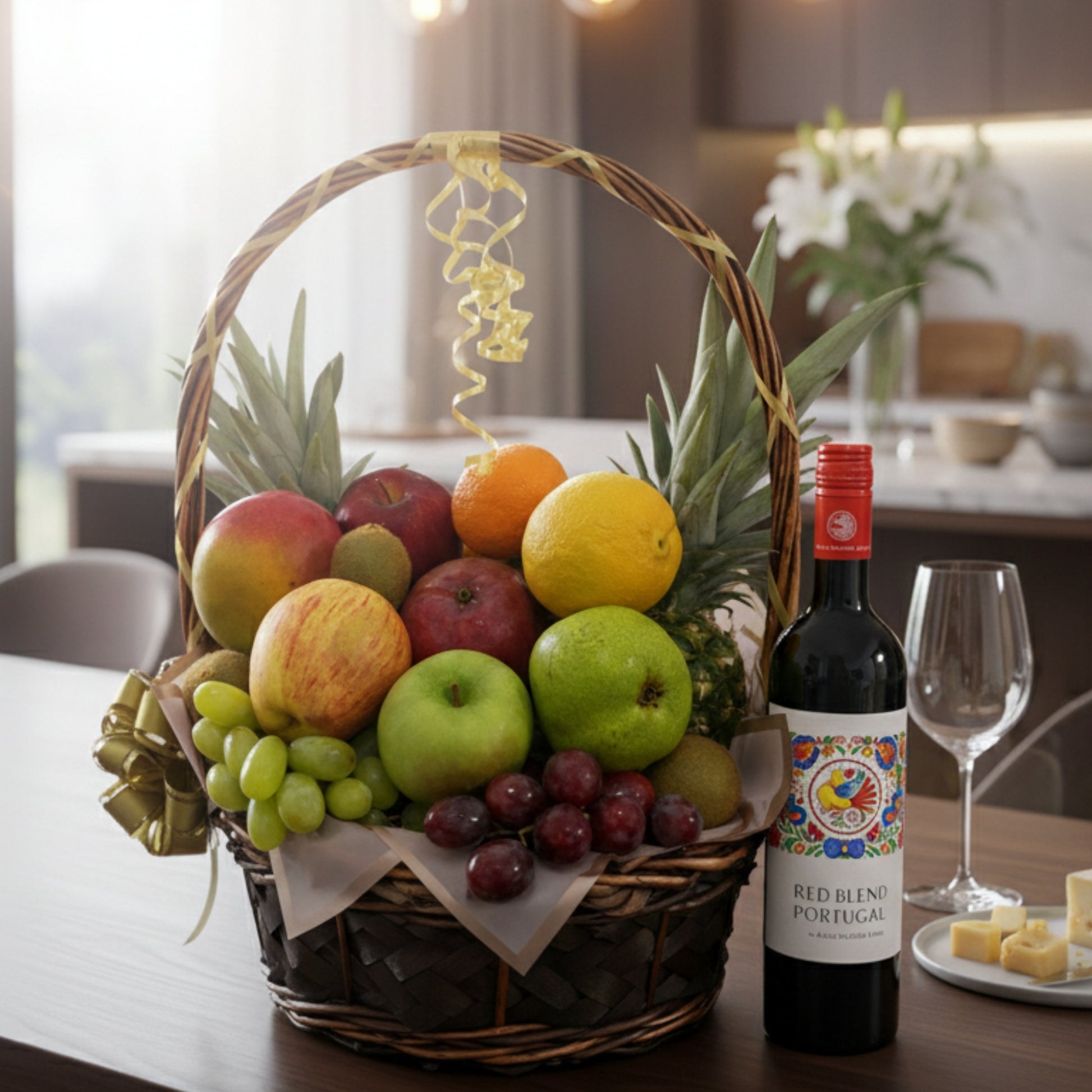fresh fruit basket apples grapes oranges zulove puerto rico healthy gift