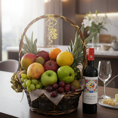 fresh fruit basket apples grapes oranges zulove puerto rico healthy gift