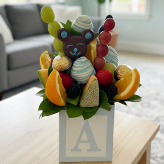 caja de frutas con fresas con chocolate regalo nuevo bebe zulove puerto rico 2