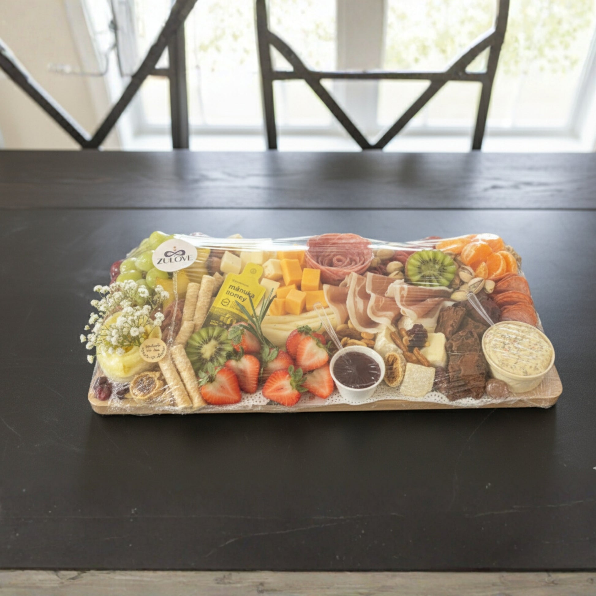 bandeja charcuteria rectangular frutas quesos carnes zulove puerto rico elegante