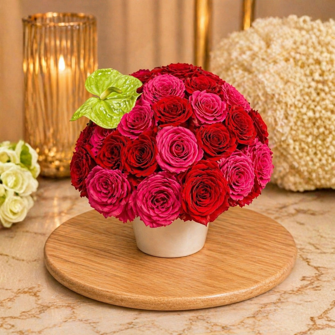 rose dome arrangement orchid calla anthurium zulove puerto rico