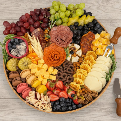 bandeja charcuteria redonda frutas quesos carnes zulove puerto rico elegante