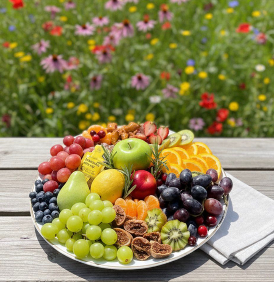 round fruit tray fresh fruits colorful zulove puerto rico healthy platter