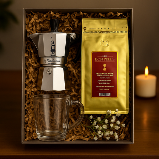 caja regalo cafe moka pot taza cristal cafe premium zulove puerto rico